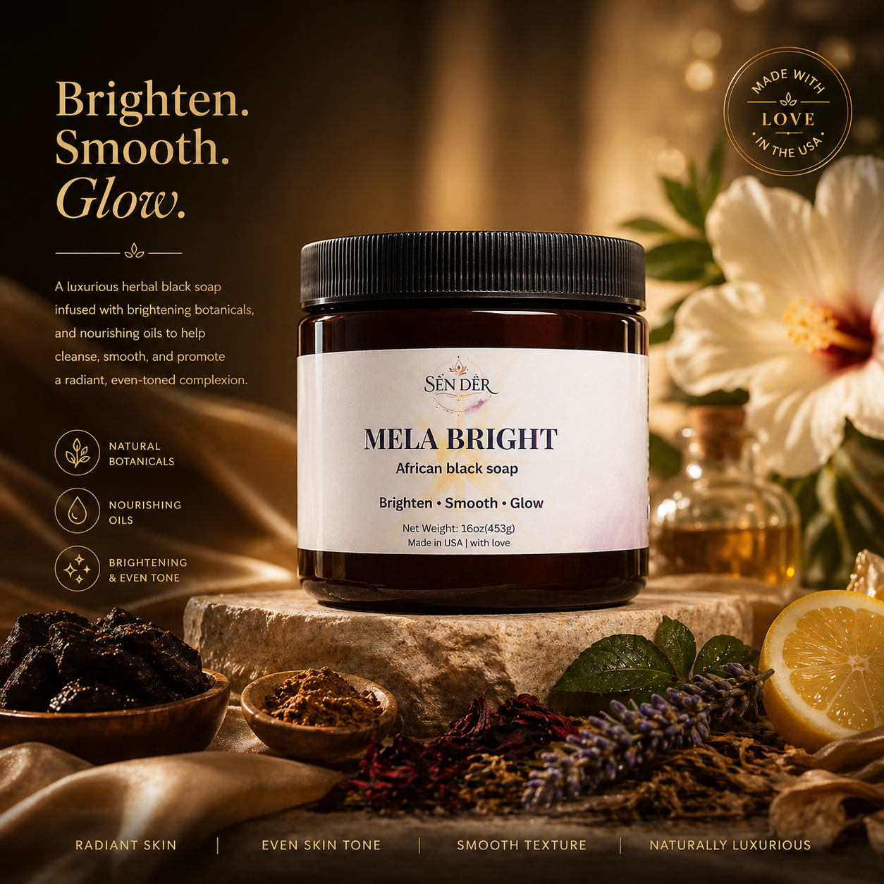Mela Bright (African Black Soap)
